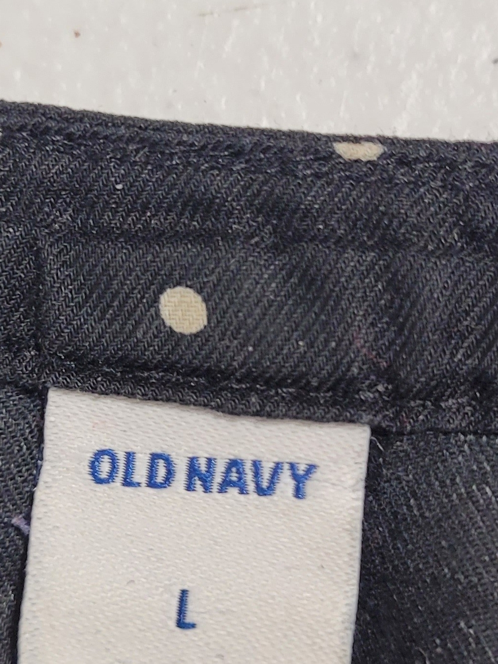 Old Navy Black Polka Dot Flutter-Sleeve Blouse - Picture 2 of 3